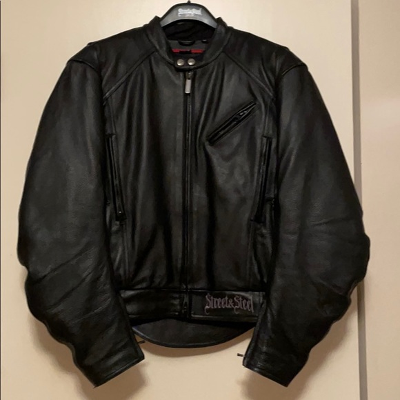 Men’s Street & Steel leather motorcycle jacket - Picture 1 of 4